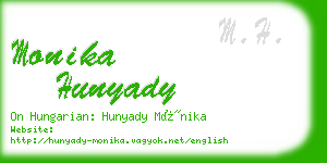 monika hunyady business card